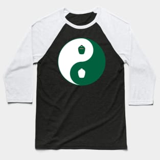 Big Green Egg Yin Yang Design Baseball T-Shirt